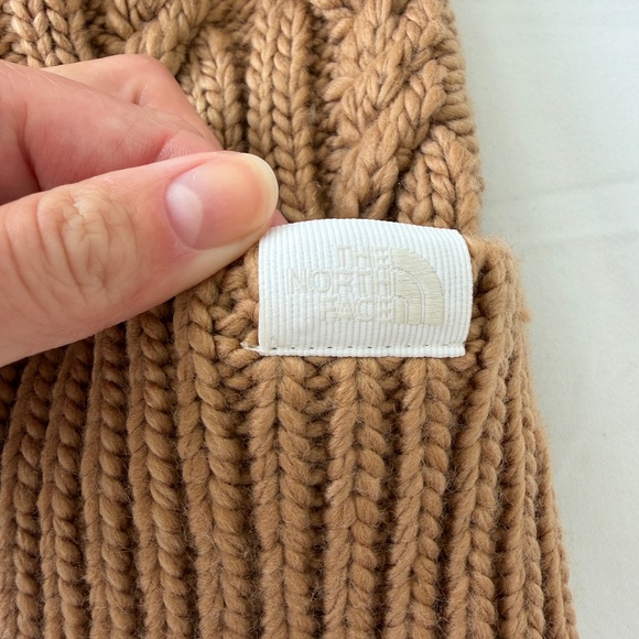 The North Face Oh Mega Pom Beanie / Toque in Almond Butter - Picture 4 of 8